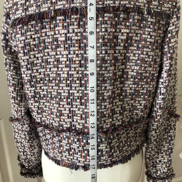 Beautiful Carolina Belle cropped, multicolor zip up blazer jacket medium, NWT - Picture 4 of 7